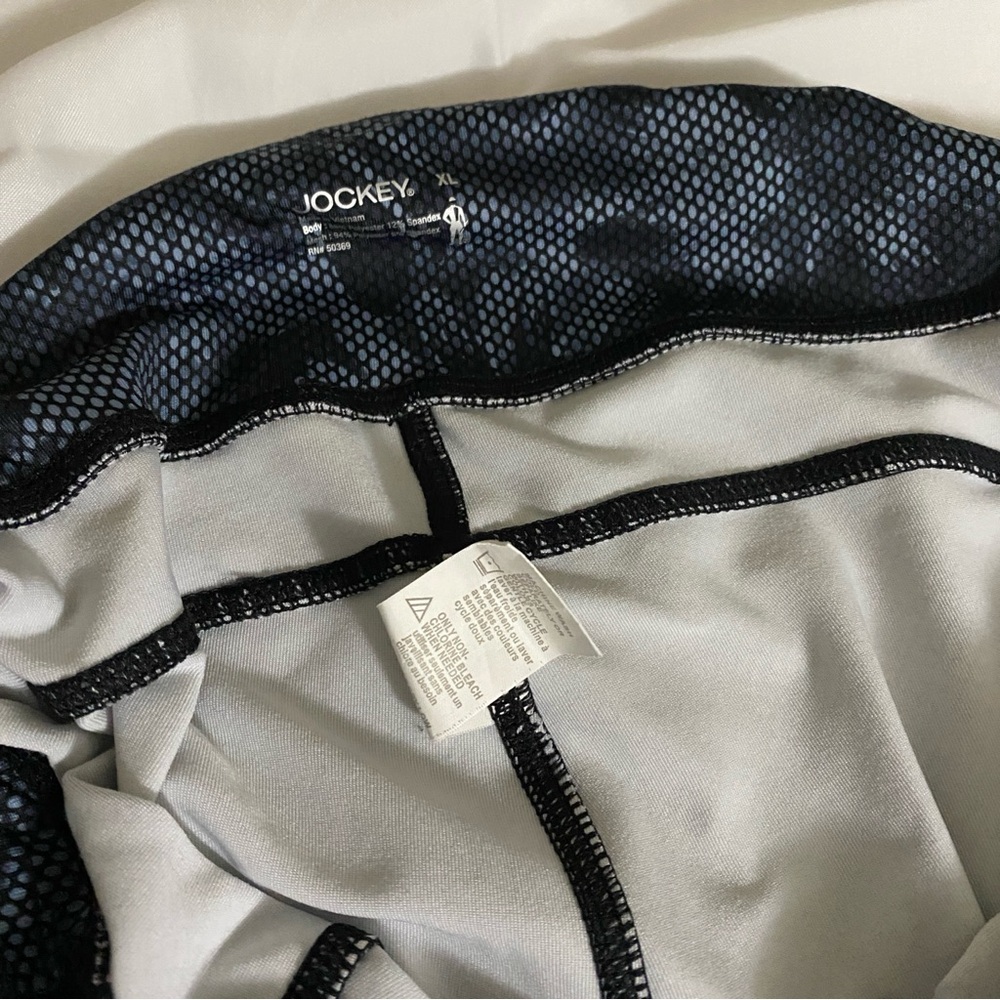 Jockey XL High Rise Performance Leggings Black Mesh Panel Athletic - Picture 7 of 14
